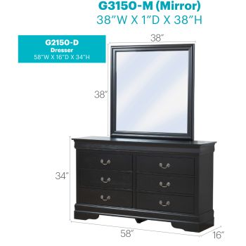 Louisphillipe Dresser, Black