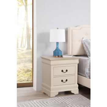 Louis Phillipe Night Stand, Beige