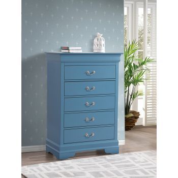 Louis Phillipe Chest, Teal