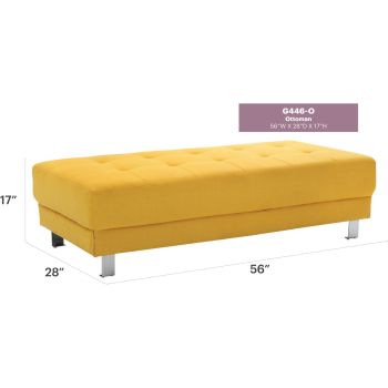 Riveredge Ottoman, Yellow