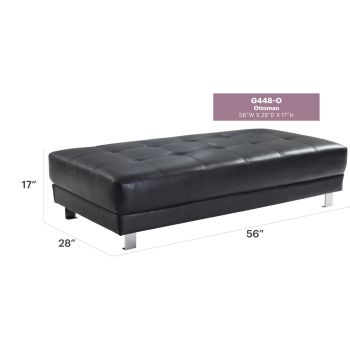 Riveredge Ottoman, Black