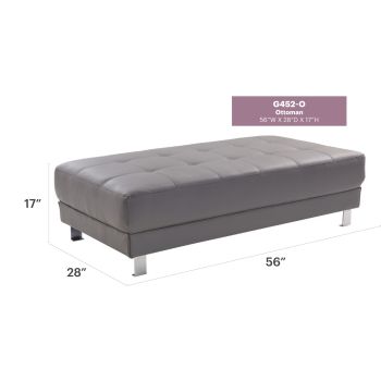 Riveredge Ottoman, Gray