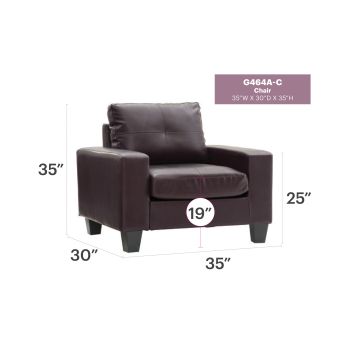 Newbury Chair, Dark Brown