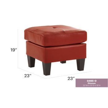 Newbury Ottoman, Red