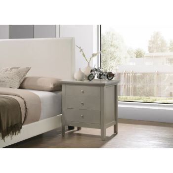 Hammond Night Stand, Silver Champagne
