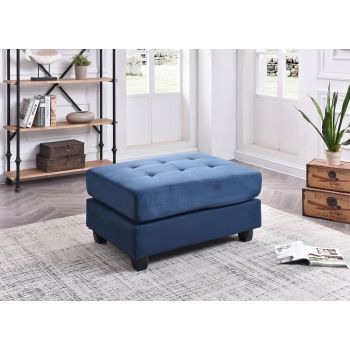 Malone Ottoman, Navy Blue