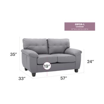 Gallant Loveseat, Gray