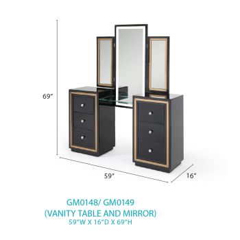 Vanity Mirror and Table
