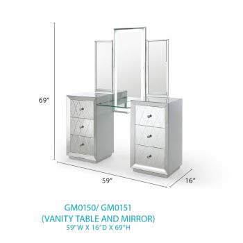 Vanity Mirror and Table