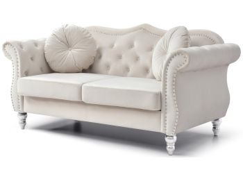 Hollywood Loveseat, Ivory