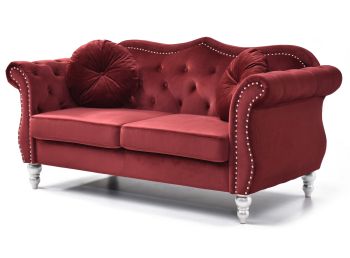 Hollywood Loveseat, Burgundy