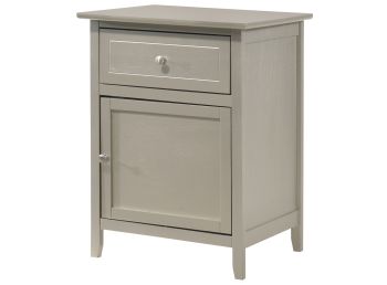 Izzy Night Stand, Silver Champagne