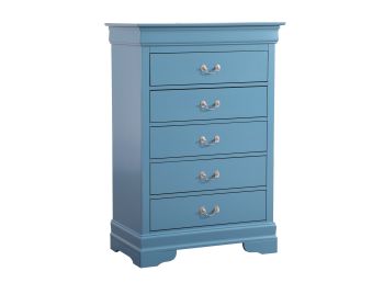 Louis Phillipe Chest, Teal