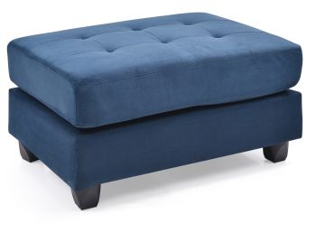 Malone Ottoman, Navy Blue
