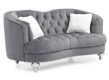 Jewel Loveseat, Gray