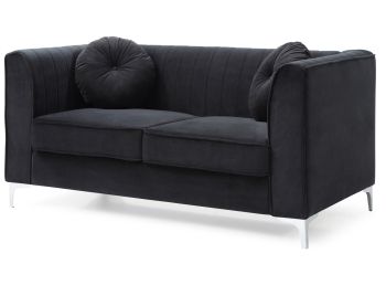Delray Loveseat, Black