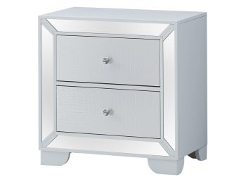 Hollywood_Hills Nightstand, Silver Champagne