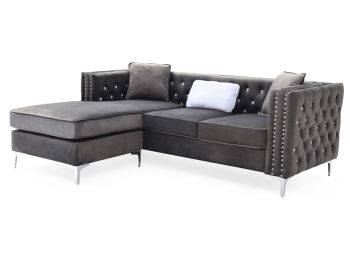 Paige Sofa Chaise, Gray