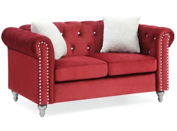 Raisa Loveseat, Burgundy