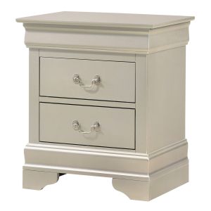Louisphillipe Night Stand, Silver Champagne