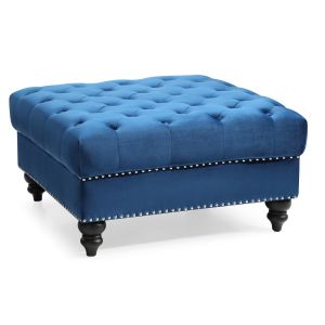 Nola Ottoman, Navy Blue