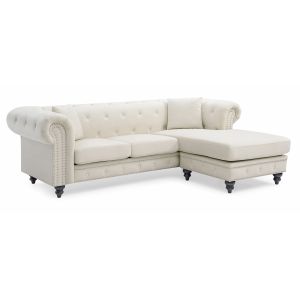 Nola Sofa Chaise, Ivory