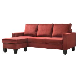 Jessica Sofa Chaise, Burgundy