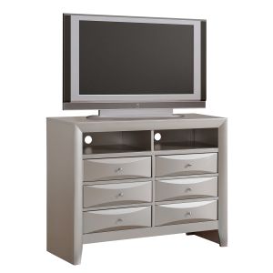Marilla Media Chest, Silver Champagne