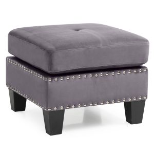 Nailer Ottoman, Gray