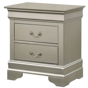 Louis Phillipe Night Stand, Silver Champagne