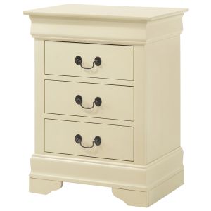 Louis Phillipe Night Stand, Beige