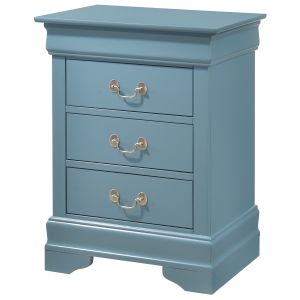 Louis Phillipe Night Stand, Teal