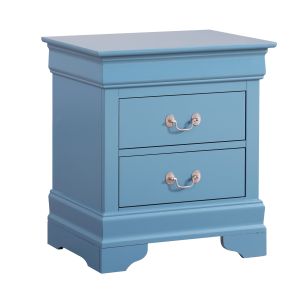 Louis Phillipe Night Stand, Teal