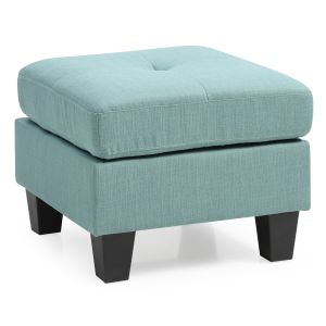 Newbury Ottoman, Teal