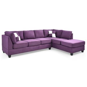 Malone Sectional, Purple