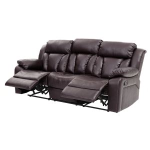 Daria Reclining Sofa, Dark Brown