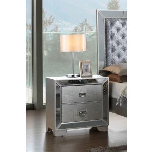Hollywood Hills Nightstand, Silver Champagne