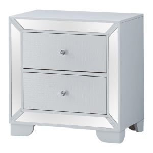 Hollywood_Hills Nightstand, Silver Champagne