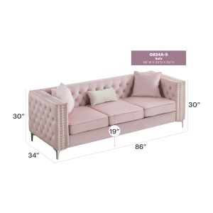 Paige Sofa, Pink