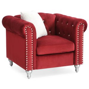 Raisa Chair, Burgundy