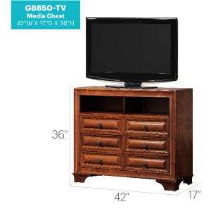 Lavita Media Chest, Oak